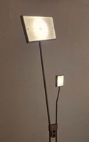 Moderne LED-Stehlampe mit Leselicht – Silber Matt – 185 cm