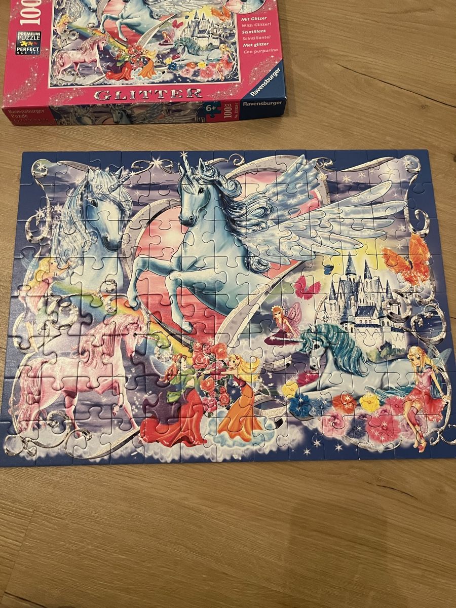 Ravensburger Puzzles: Ravensburger Puzzle Glitzer Einhorn, 100 Teile, 6+ – Gebraucht aus Münchwilen TG von Kaira0811 1