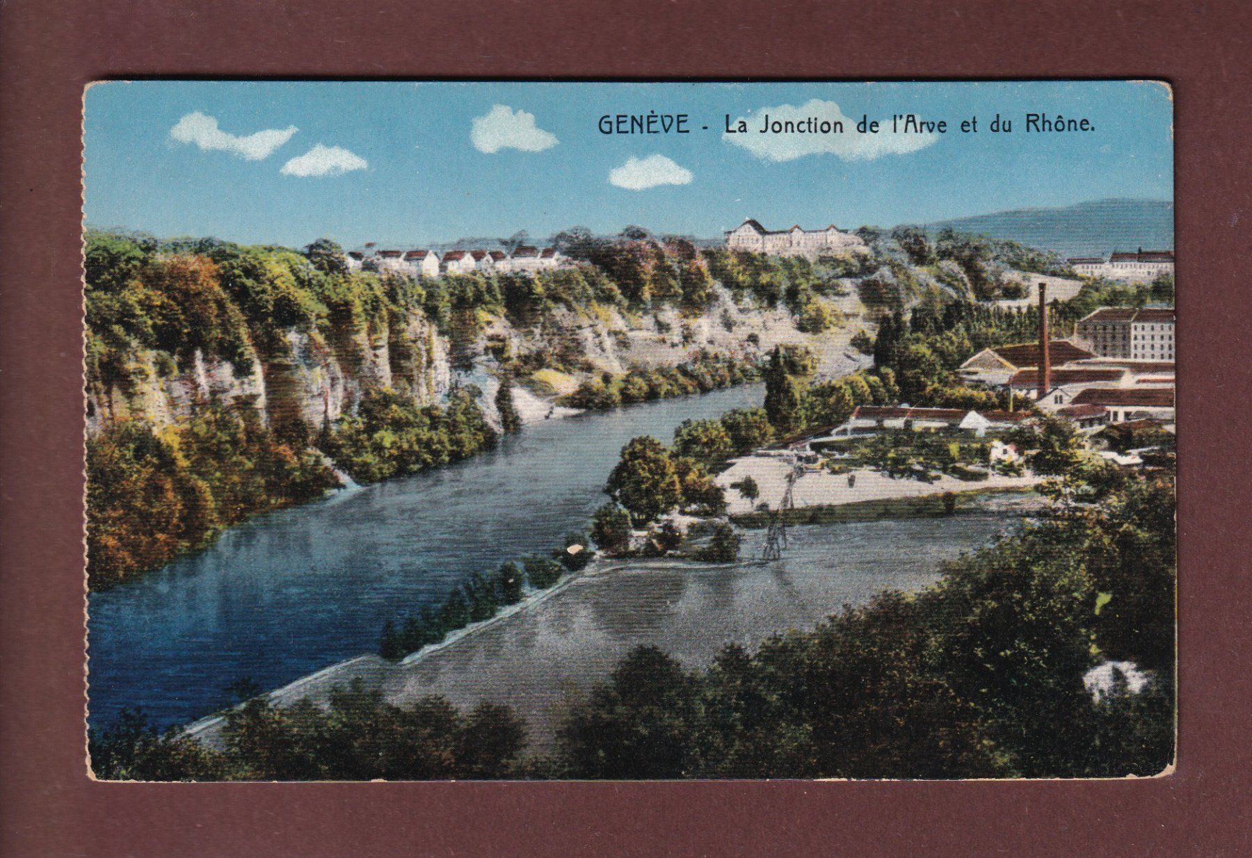 Cartes postales: GENEVE - Jonction Rhône et Arve – D'occasion à Pully par nicecards-shop