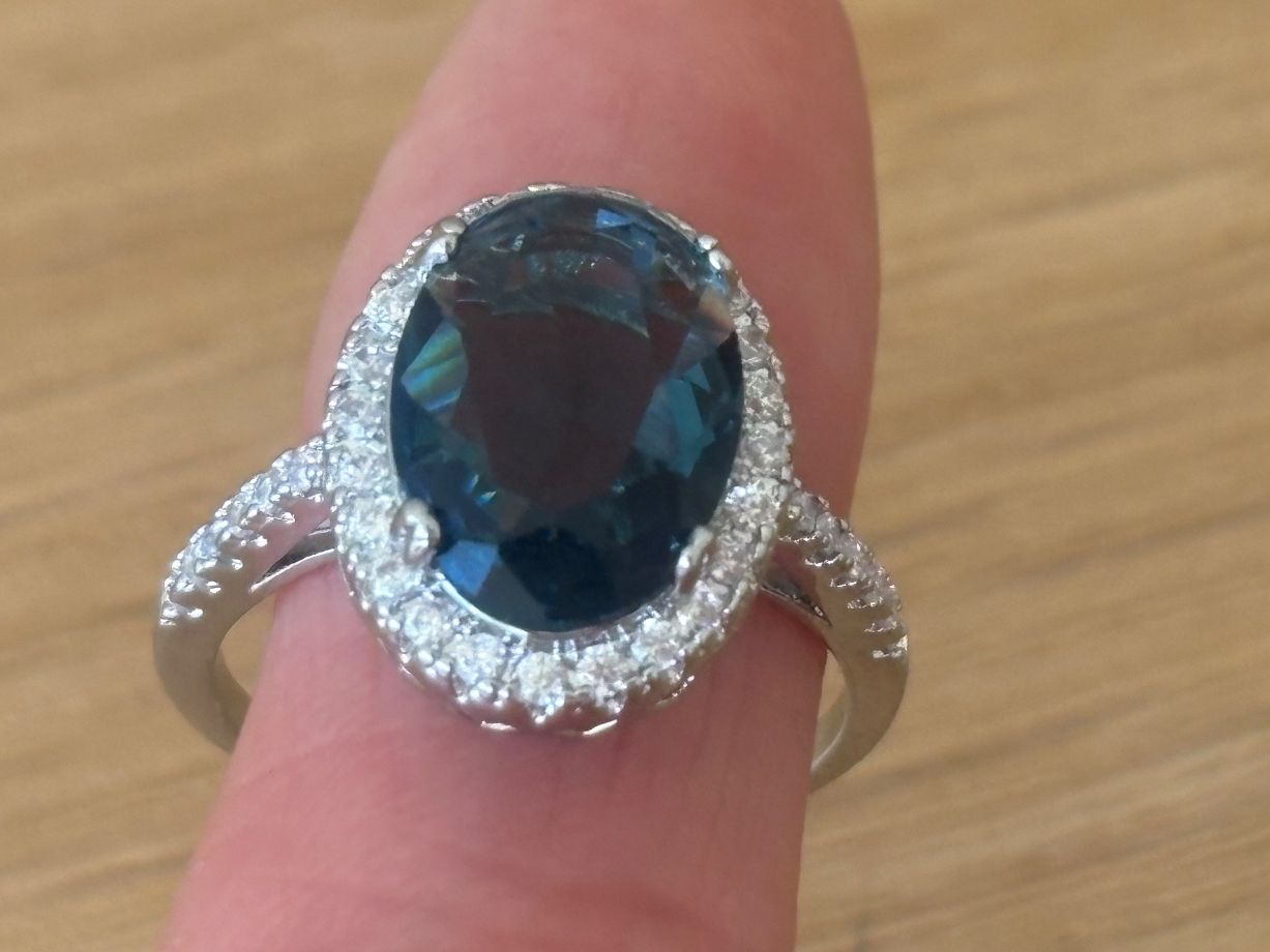 Anelli: Luxus Elegante Gr.19/9 Ring Farbe: Silber /blau – Nuovo (secondo la descrizione) da Biel-Bienne venduto da Roserosse13