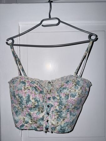 Blumen Bustier Top Gr. L Sommer Retro Vintage Look 🌺