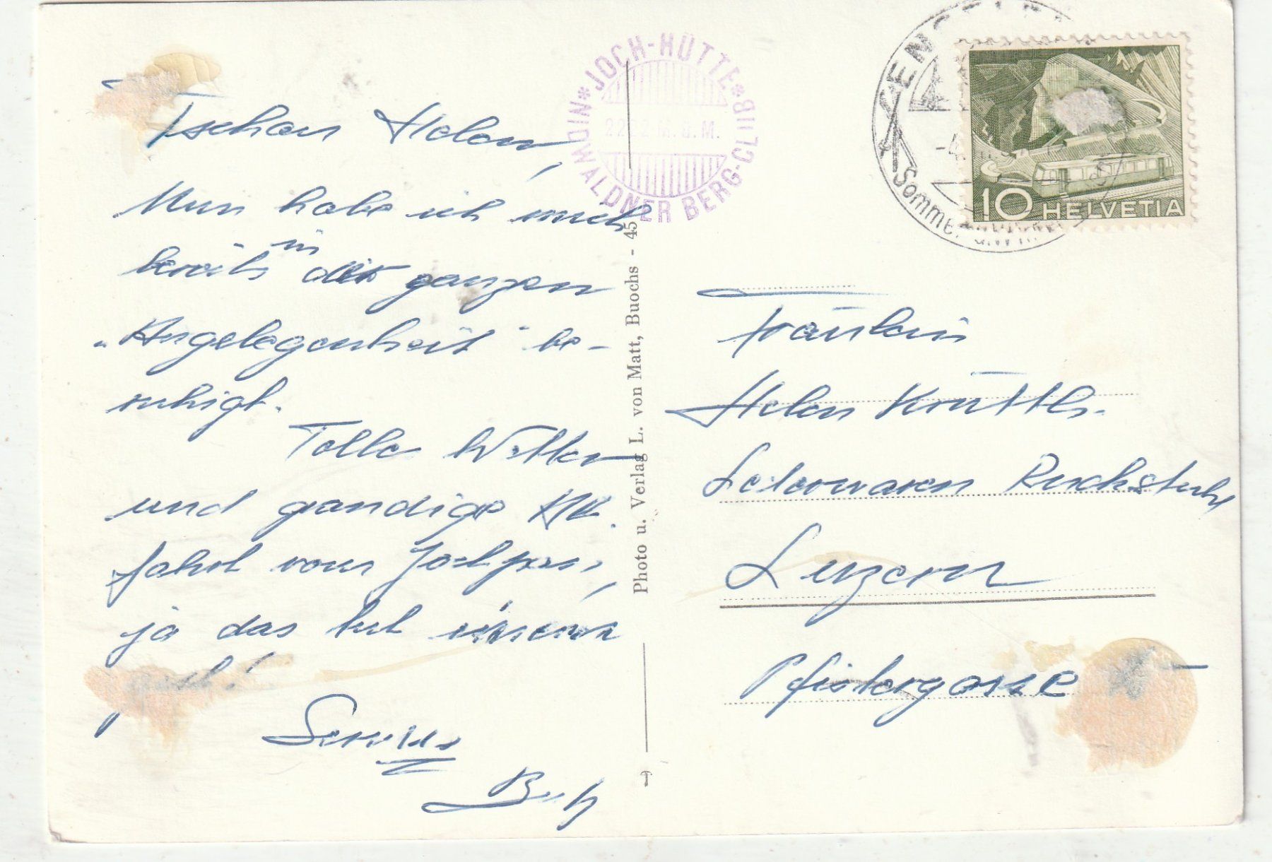 Cartes postales: Skipause am Jochhütte – D'occasion à Lumbrein par made02 1