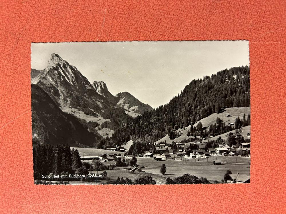 Cartoline postali: Schönried vintage Postkarte mit Rüblihorn 2288 m. – Usato da Lanzenhäusern venduto da vic63 1
