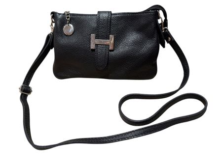 DESIGNER ITALY BAG H TASCHE SCHWARZ LEDER MEGA HINGUCKER