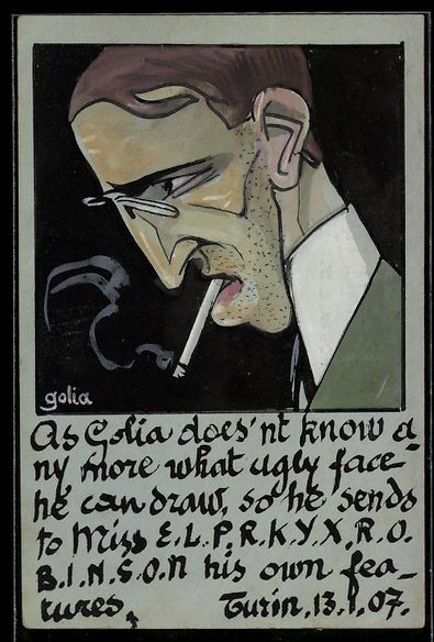 Ansichtskarten: Handgemalt sign. Golia, Eugenio Colmo (1 – Gebraucht aus Berlin von bartko-reher