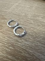 Mädchen creolen, Silver, Rosa Herz