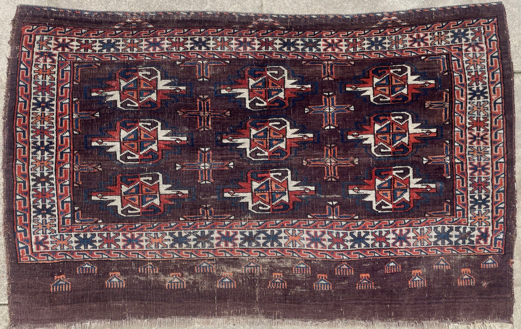 Teppiche: Yomut Tschuwal 1880 – Gebraucht aus Versoix von HELVETICA_1