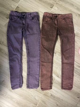 2 C&A Mädchen Jeans Gr. 146 mit Schleife am Bein. Neuwertig!