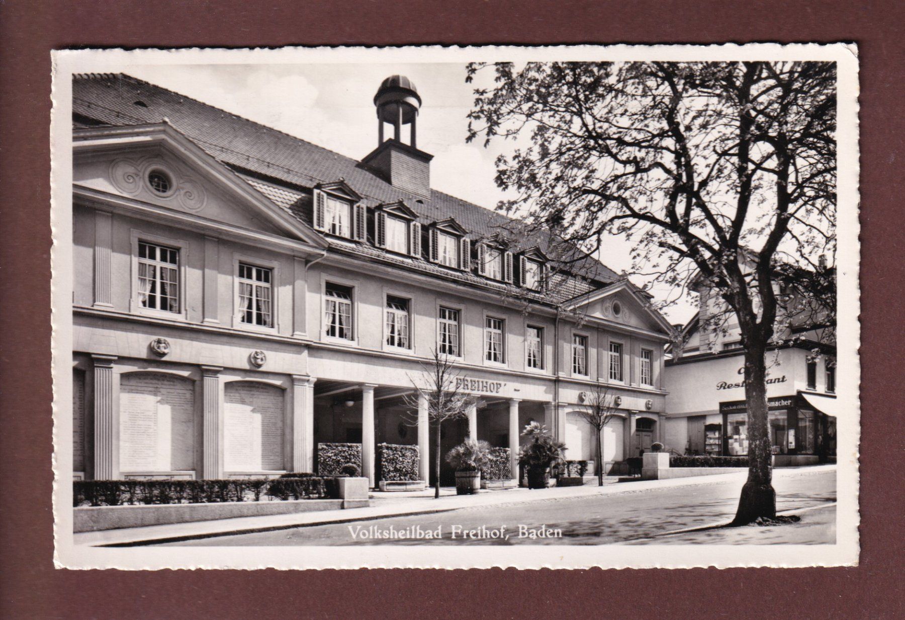 Cartoline postali: BADEN - Volksheilbad Freihof – Usato da Pully venduto da nicecards-shop