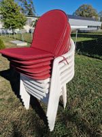 6 Gartenstühle Kunststoff mit Sitzpolster Garten Terrasse