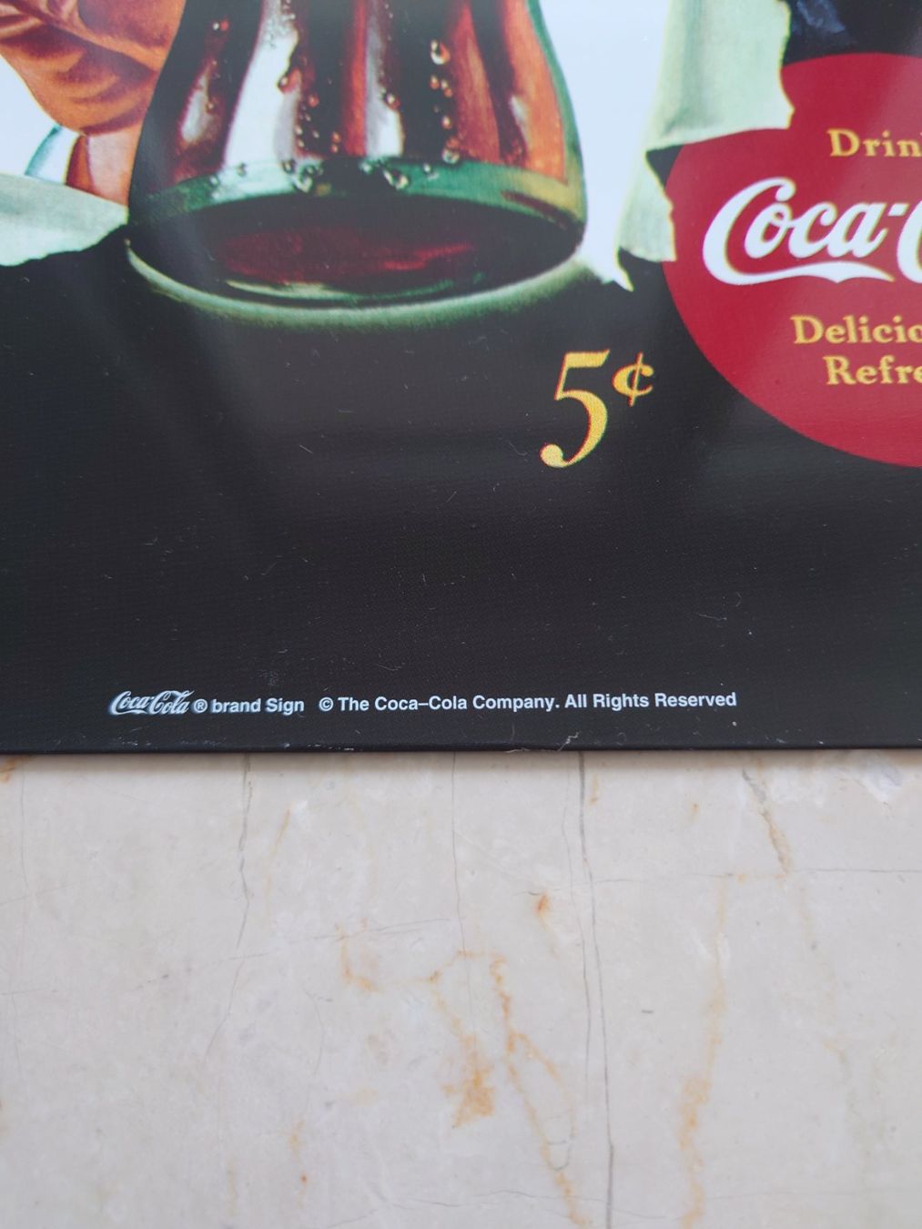 Coca-Cola Insegne: Coca Cola Blechschild – Usato da Abtwil SG venduto da rabbit64 1
