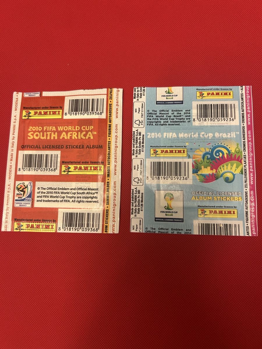 Panini Fussball WM Sticker Packs 2010 + 2014 ungeöffnet (Neu (gemäss ...