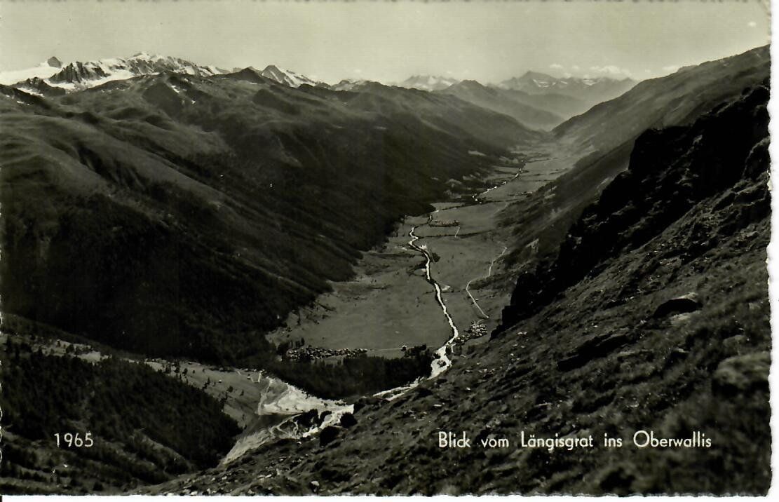 Ansichtskarten: Blick vom Längisgrat ins Oberwallis – Gebraucht aus Hochdorf von Ziegel-16