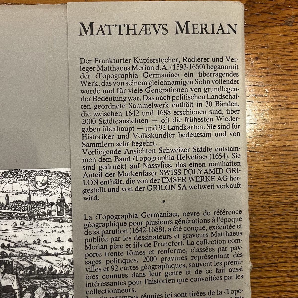 Stiche: Matthaeus Merian Topographia Helvetiae – Gebraucht aus Dardin von derungsda 1