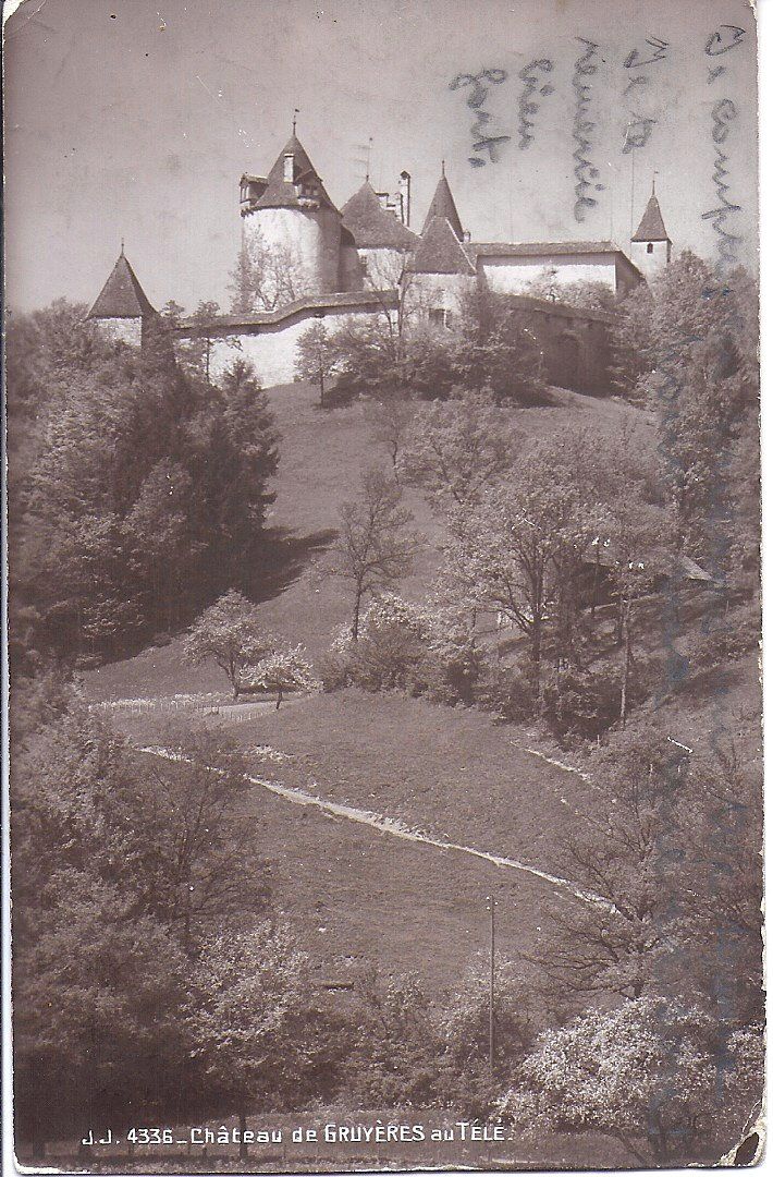 Cartoline postali: GRUYÈRES, le château – Usato da Les Verrières venduto da Scampi0