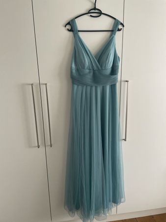 Abendkleid, Gr. 40-42, türkis, Tüll 