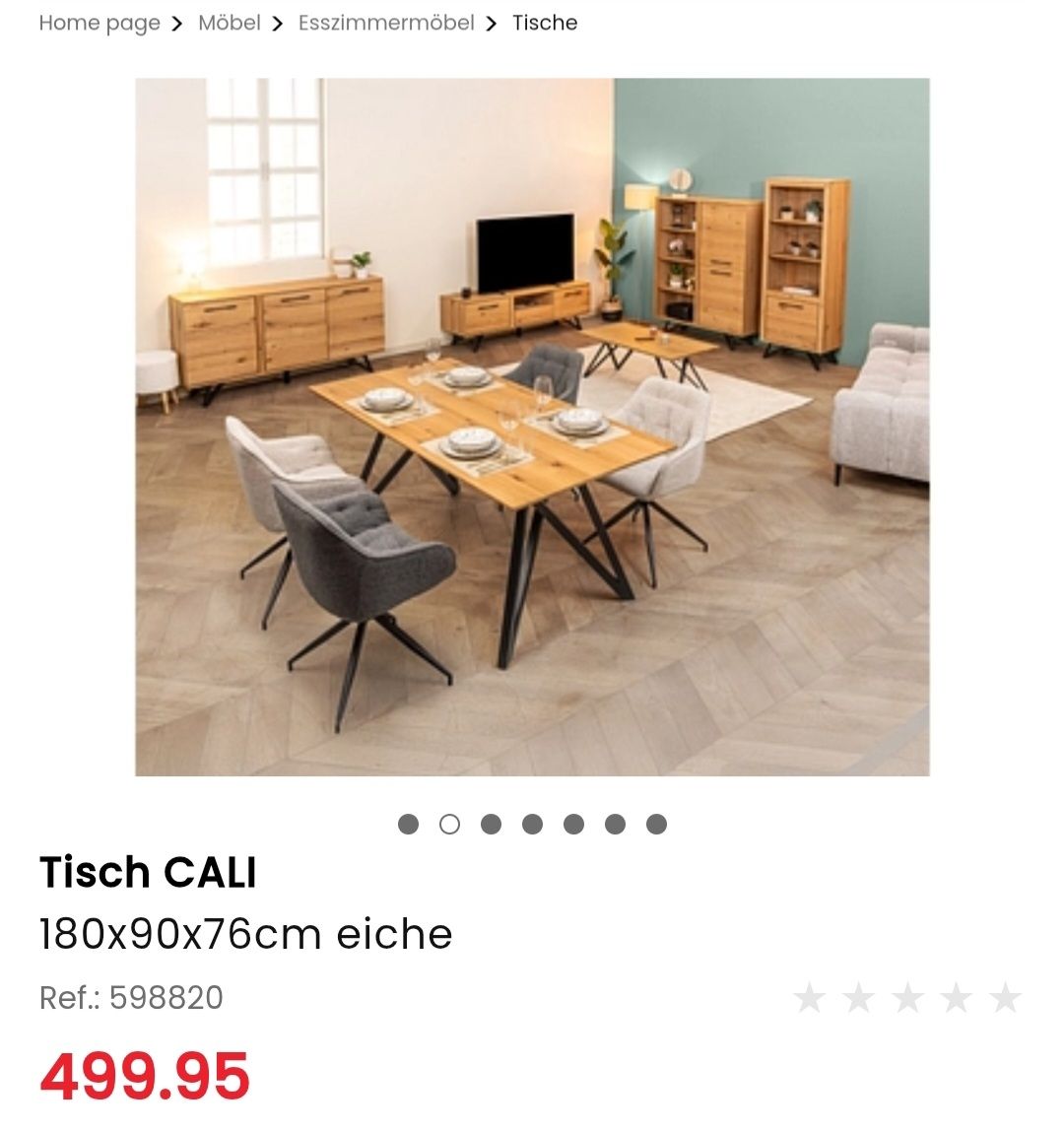 Tavoli: Esstisch CALI Conforama, NEU, 180x90x76cm – Nuovo e nell'imballaggio originale da Winterthur venduto da eaw_
