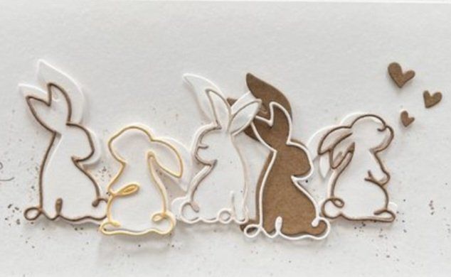 Schablonen: Stanzschablone Nr. 1000, Ostern, Hasen (Sizzix geeignet) – Neu und originalverpackt aus Gretzenbach von Fliegepilz56