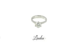 Damenring 750 Weissgold Diamant 1.22 ct. Gr. 50