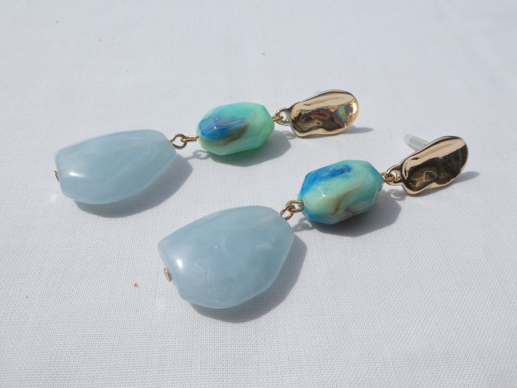 Boucles d'oreille: Hänge-Ohrstecker, Boho-Style, Modeschmuck / NEU – Neuf (Voir description) à Gattikon par kaandooh 3