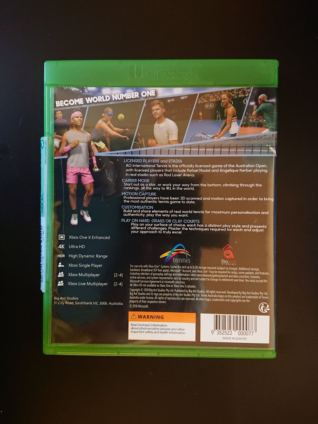Microsoft Giochi: Microsoft XBOX One - AO International Tennis – Usato da Liestal venduto da LukiTrade 2