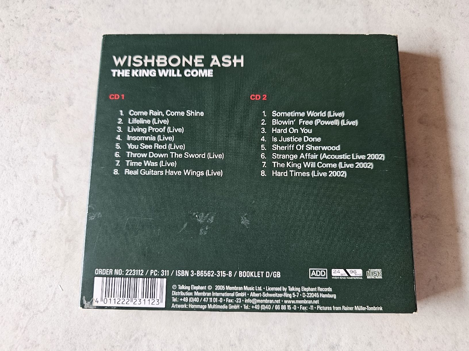 CD: Wishbone Ash  -  The King Will Come  /  2 CD's – Usato da Schneisingen venduto da backstore24 1