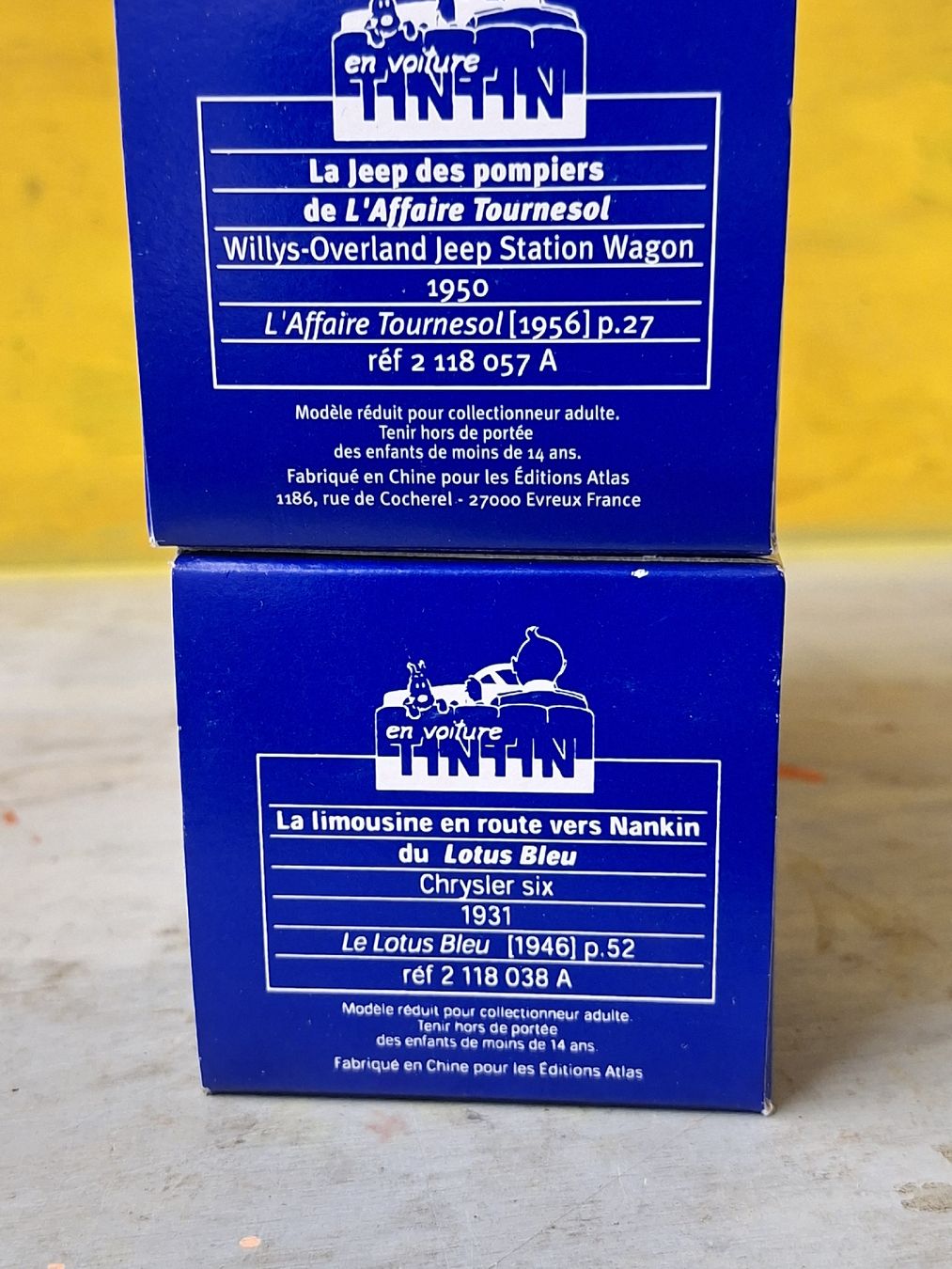 Modellini d'auto: 4 voitures collection Tintin – Nuovo e nell'imballaggio originale da Monthey venduto da Jmbois 1