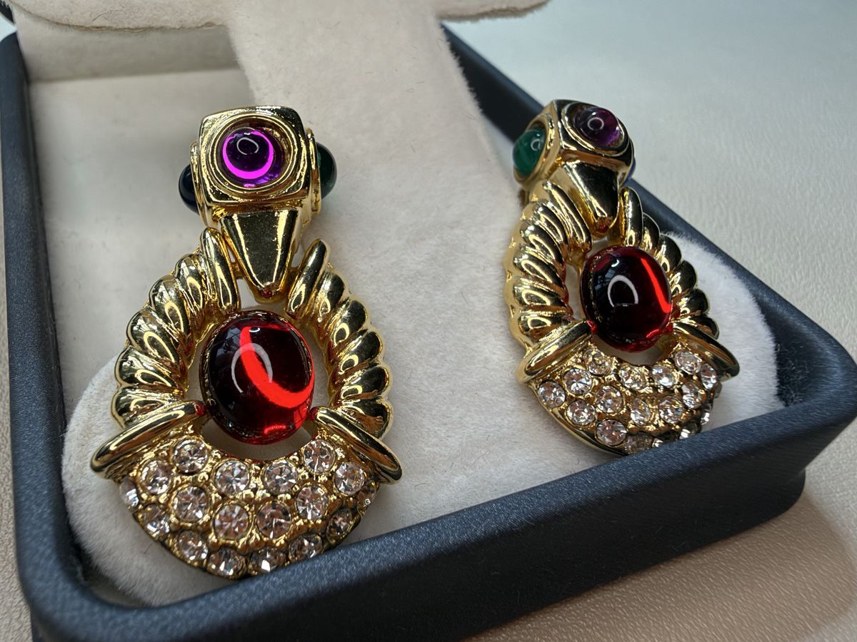 Orecchini pendenti & Orecchini a lobo: Vintage Ohrringe Luxus Modeschmuck – Usato da Lamone venduto da LaCantinaMagica 3