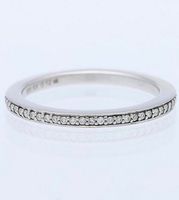 14k Weissgold Ring mit 0.12ct Diamanten