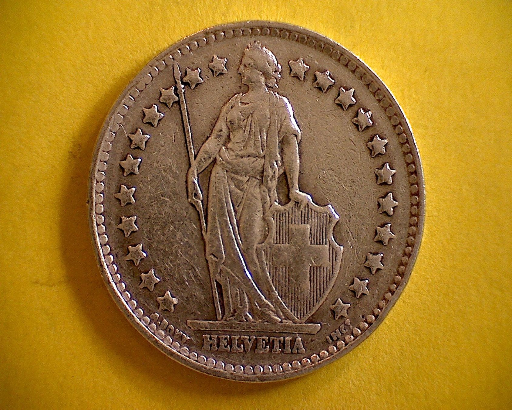 Alle Münzen: 1 Fr. 1934 – Gebraucht aus Buchs AG von Ged8 1