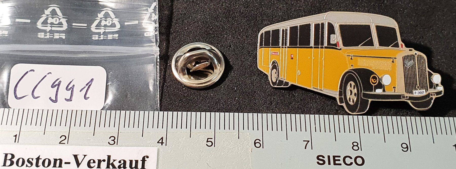 Placchette & Badge: CC991 Schmid Müller SWISS Made Design Pin PTT Postauto – Usato da Reinach BL venduto da Boston-Verkauf 2