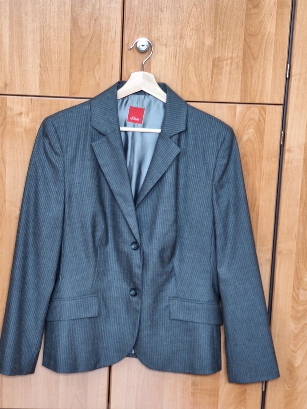 S.Oliver Giacche: s.Oliver Blazer, Grau Gestreift, Grösse 44 – Usato da Hedingen venduto da Rosie013