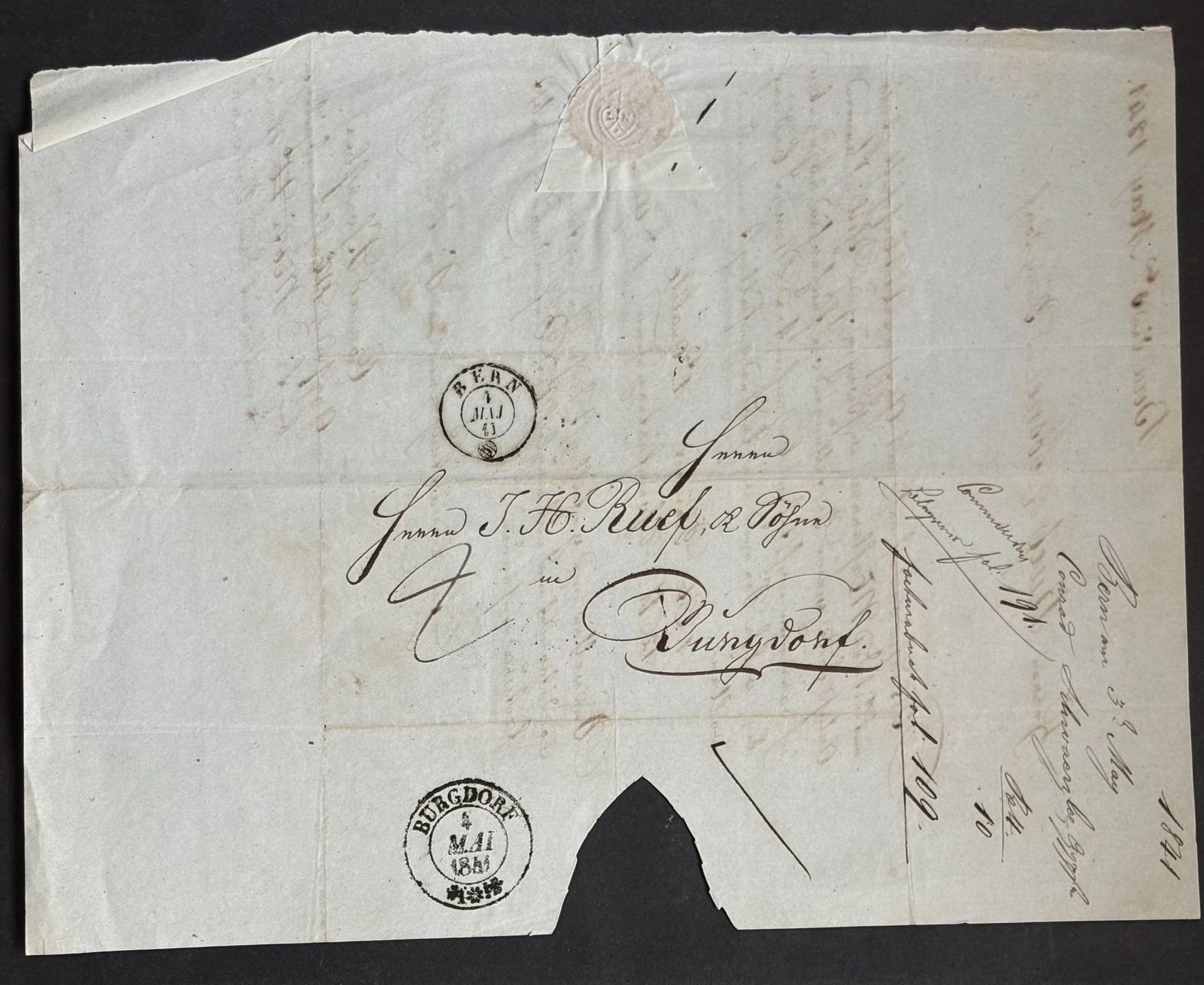 Documenti: HISTORISCHES HANDSCHRIFTLICHES DOKUMENT VON 1841 – Usato da Ostermundigen venduto da wini63