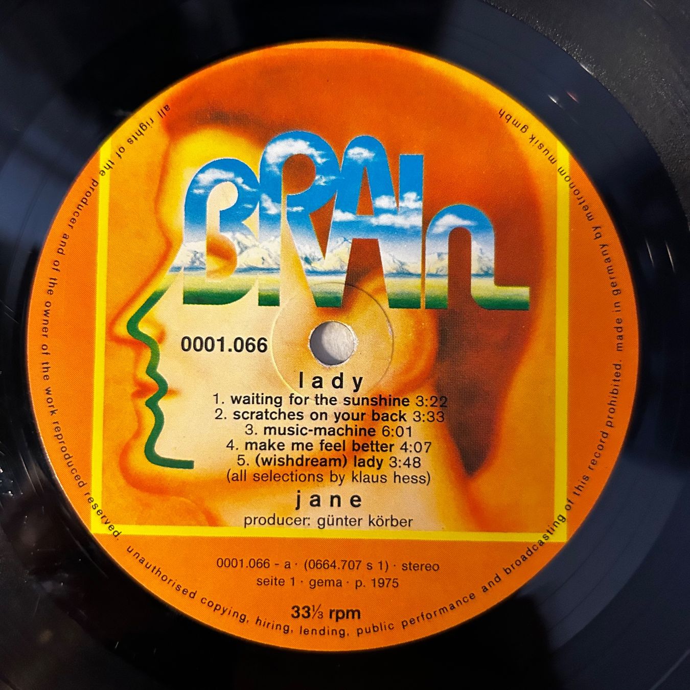 Dischi in vinile: Jane - Lady,  Vinyl LP, Brain Records Reissue – Usato da Aesch BL venduto da BernisFlomi 4