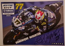 Dominique Aegerter original signierte Autogrammkarte