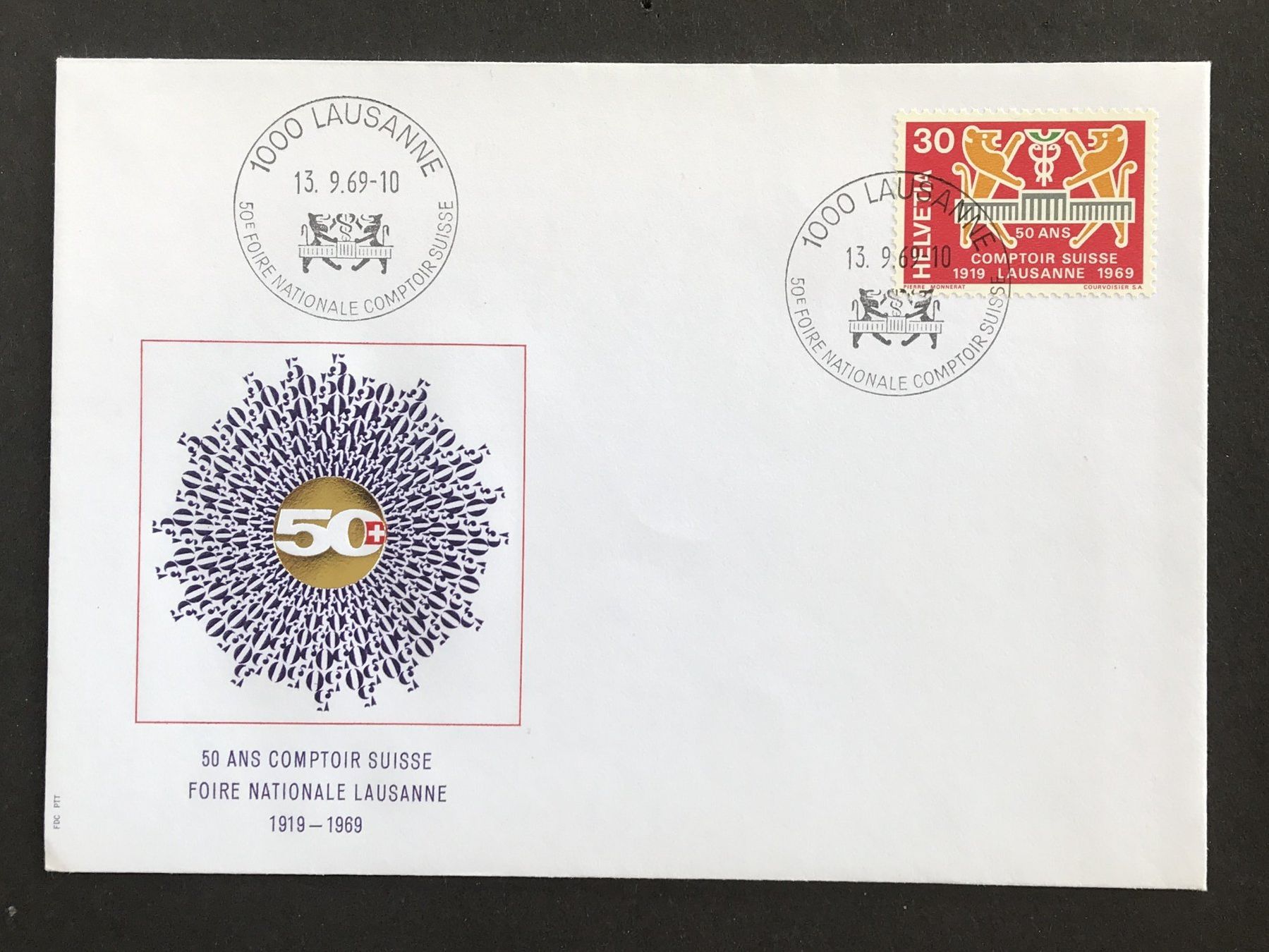 Alle Briefmarken: 50 ANS COMPTOIR SUISSE 1969 – Gebraucht aus Ostermundigen von Wyatt-Earp