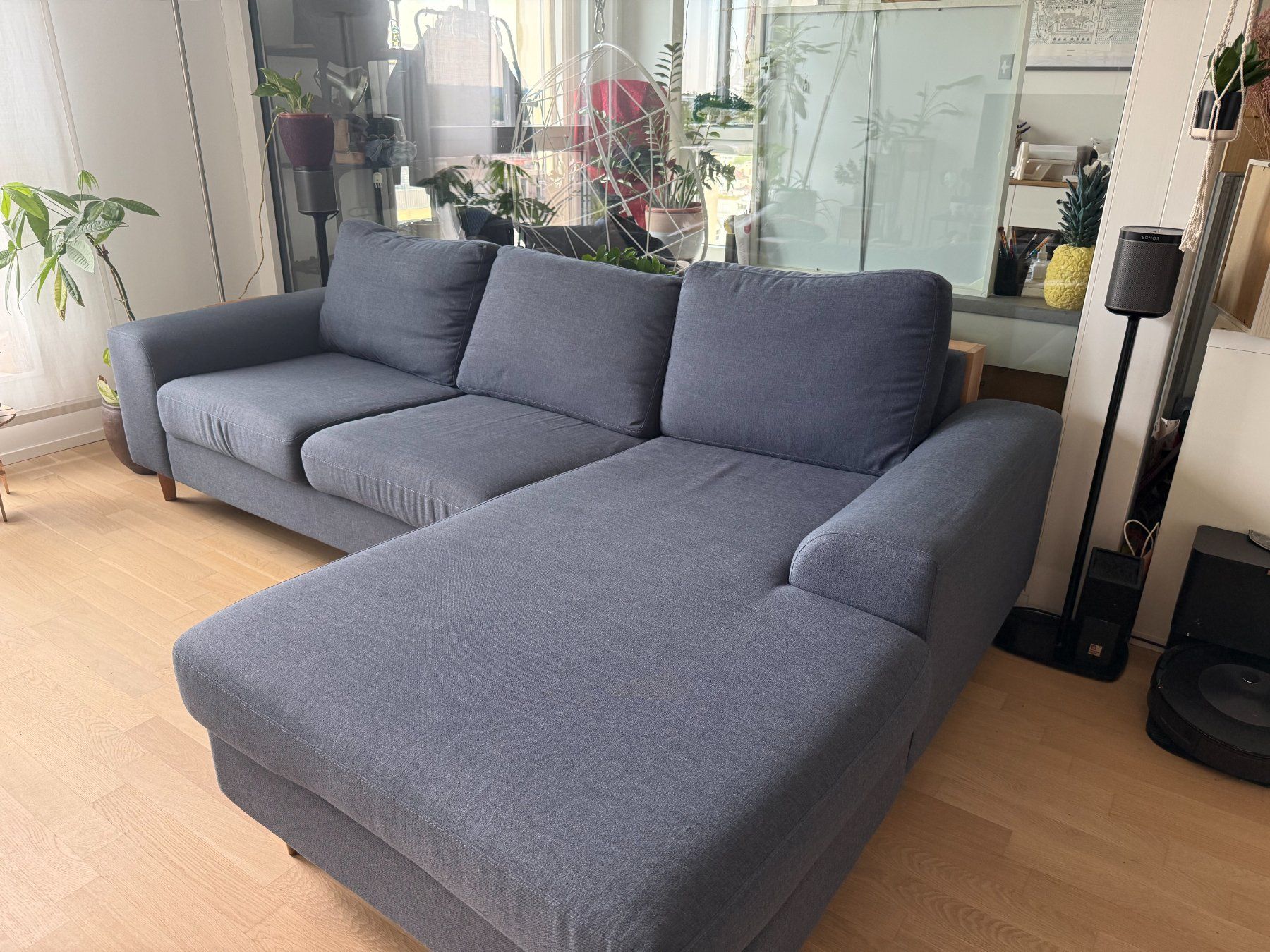 Micasa Divani: Ecksofa dunkelblau Stoff guter Zustand – Usato da Uster venduto da OliverAcar 1