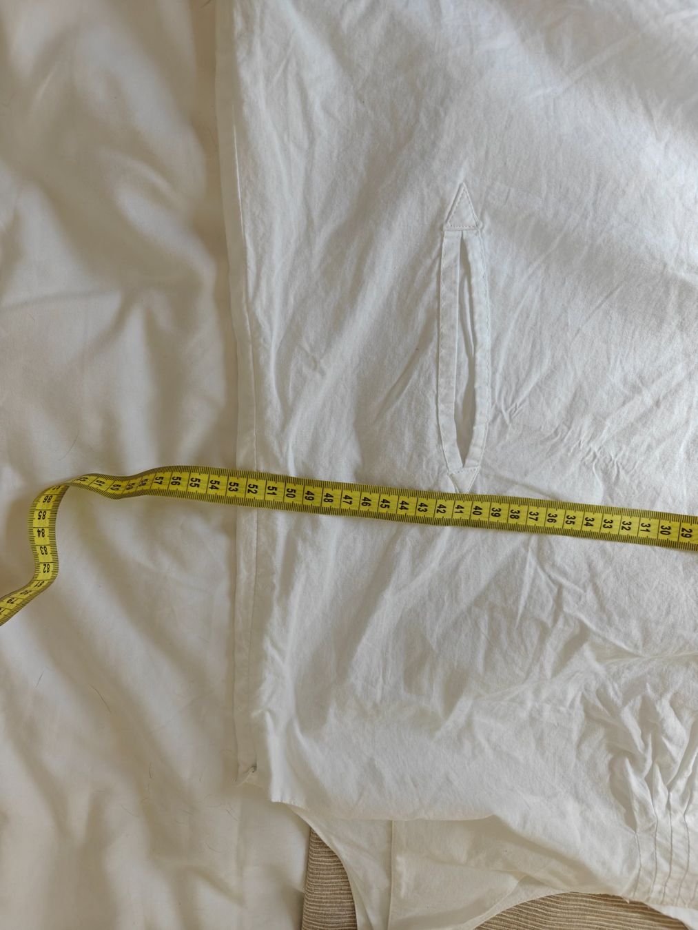Vestiti: Dimension white cotton pintuck tie strap shift pockets 42 – Usato da Geneve venduto da readycat 7