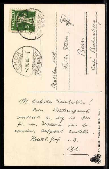 Cartes postales: AK Chur, Plessurquai – D'occasion à Berlin par bartko-reher 1