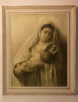 Das Gemälde „Madonna mit Kind“ ist signiert