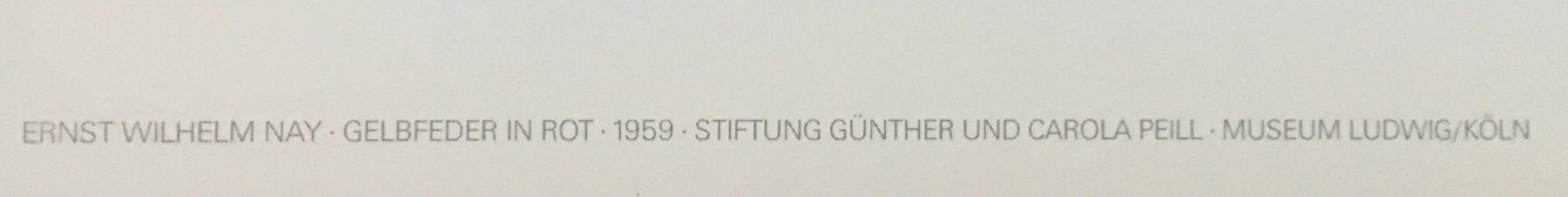 Grafica & Litografie: Ernst Wilhelm Nay "Gelbfeder in Rot" KUNSTDRUCK – Usato da Nennigkofen venduto da Schamane75 2