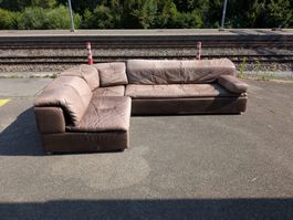 Ledersofa 70er Jahre - Ecksofa mit Daybed - Ref. 06/43