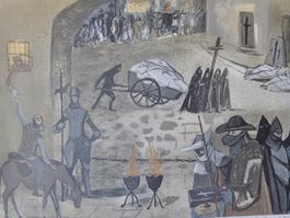 Schulwandbild 127 Pest im Mittelalter