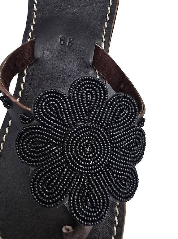 Scarpe da donna: Handgemachte Leder-Sandalen - Schwarz 39 – Nuovo e nell'imballaggio originale da Brione s. Minusio venduto da Littleninja 1