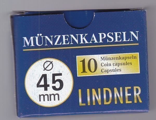 Accessori: Lindner 10er Pack Münzkapseln 45 mm – Nuovo e nell'imballaggio originale da Lichtensteig venduto da Mac_creative