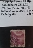 3986A) 203z.2.02, Abart Doppelprägung Eckstempel Kt. 400.-