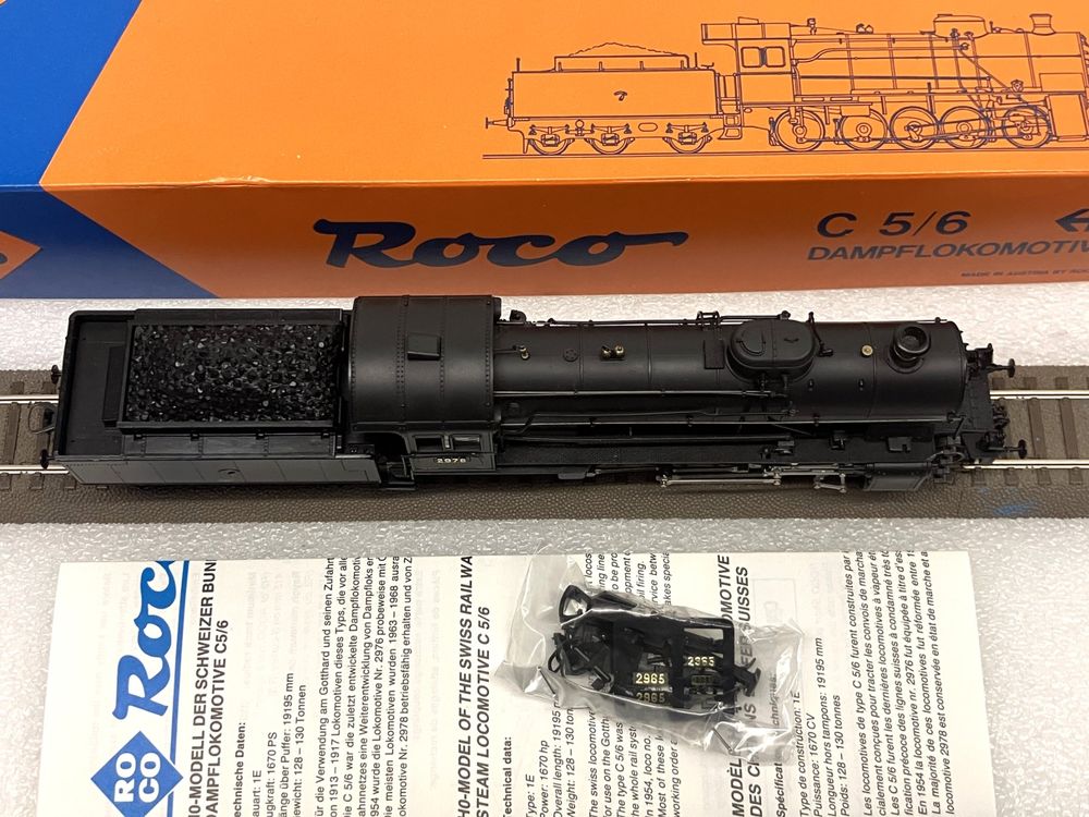 Roco Modelleisenbahnen: Roco 04111A H0= schöne Gotthard Dampflok C 5/6 SBB 2978/2965 – Neu (gemäss Beschreibung) aus Thun von retoolinoo 5