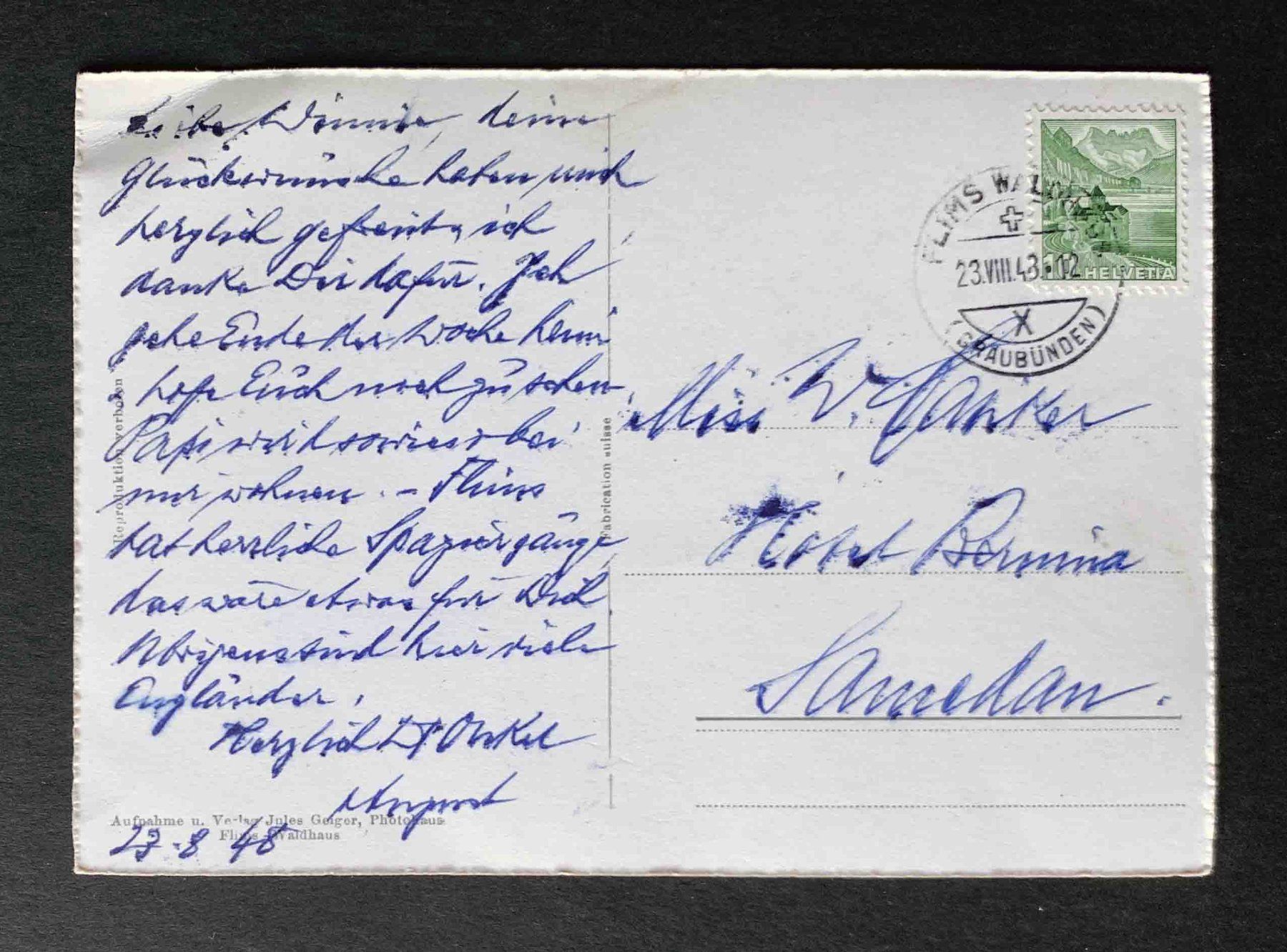 Cartoline postali: AK Flims am Caumasee – Usato da Goldau venduto da artelier1 1