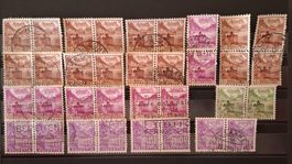 Lot antike CH Briefmarken Paare Landschaftsbilder