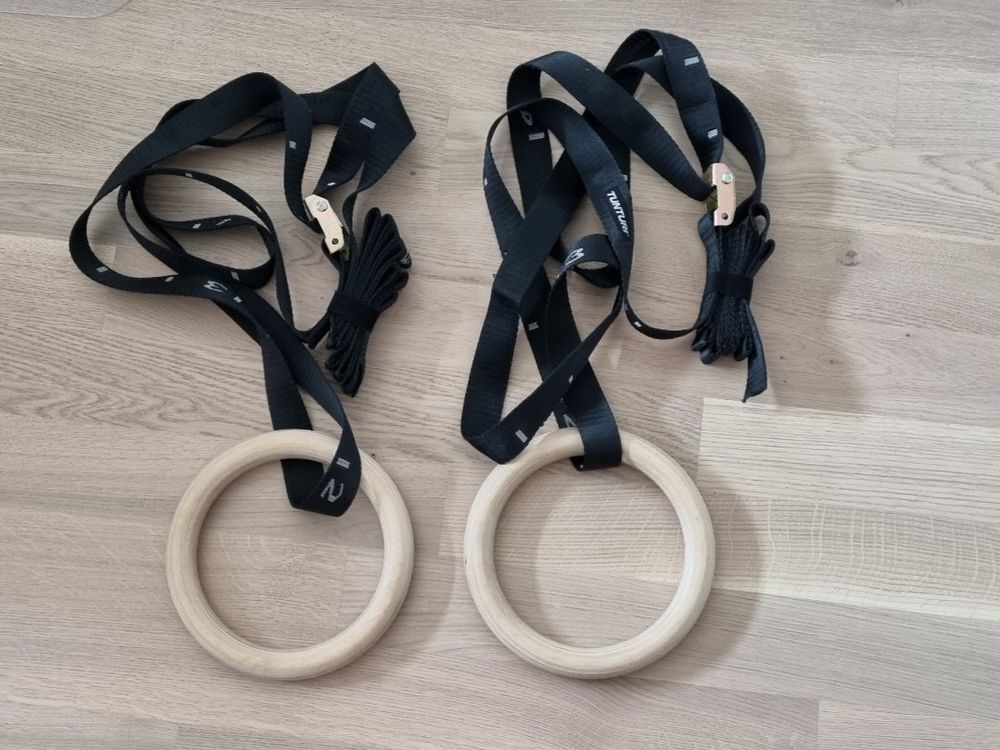 CFF Pit Bull Holz-Turnringe – 18 Fuß (ca. 5,5 M), Mit Nummeriertem Träger, Extra Grip, Für Krafttraining